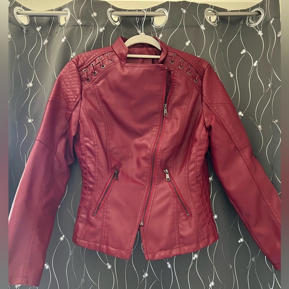 Red Leather Jacket - Picture 3 of 5